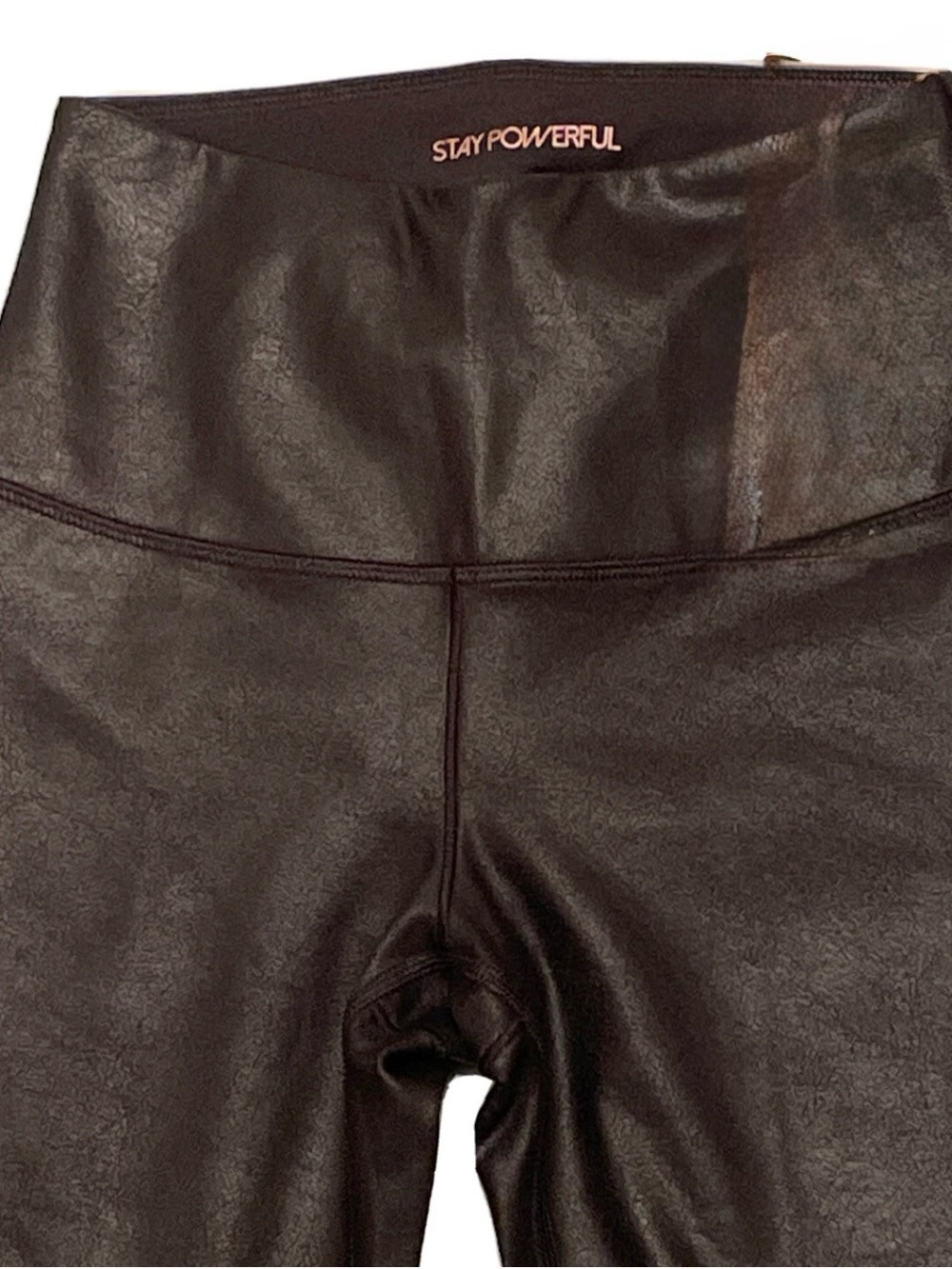 CALIA by Carrie Underwood Chocolate Brown High-Rise Faux-Leather Leggings